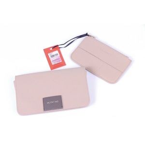 NWT Valentino Bags Clutch bag by Mario Valentino Nana Beige w/ grey NEW